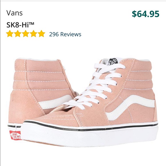 light pink high top vans